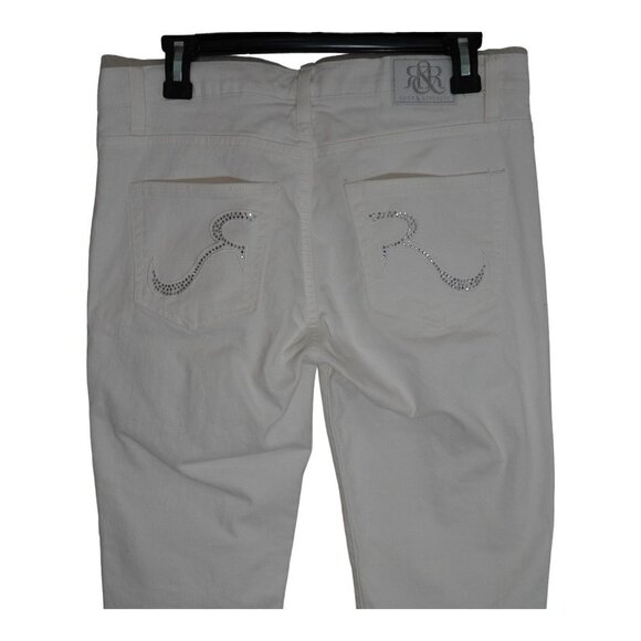 Rock & Republic Women's White Denim Bootcut Jeans Designer Fashion - Picture 7 of 10